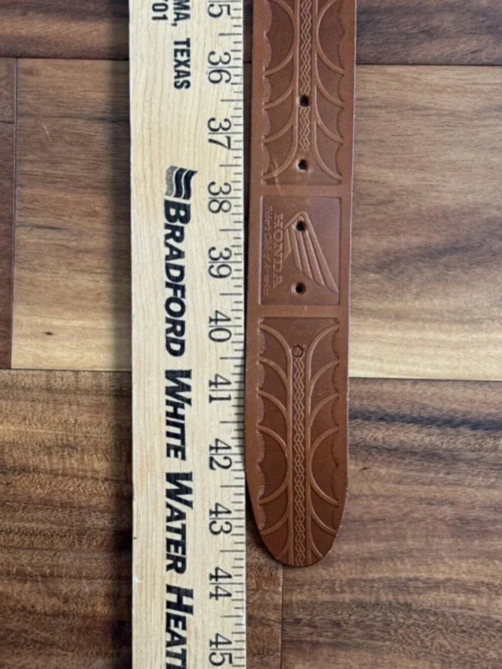 RARE Vintage Honda Rider’s Club of America Brown Leather Belt